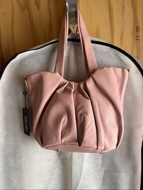 Pink Soft Gathered Tote Bag